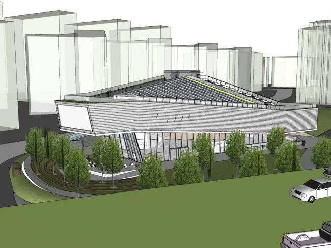 Sketchup文化模型|多层文化艺术中心，现代风格