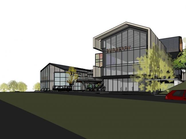 Sketchup商业模型|多层商业建筑，现代风格