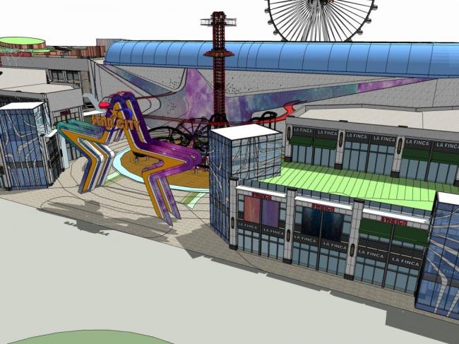 Sketchup综合体模型|多层商业综合体，办公，现代风格