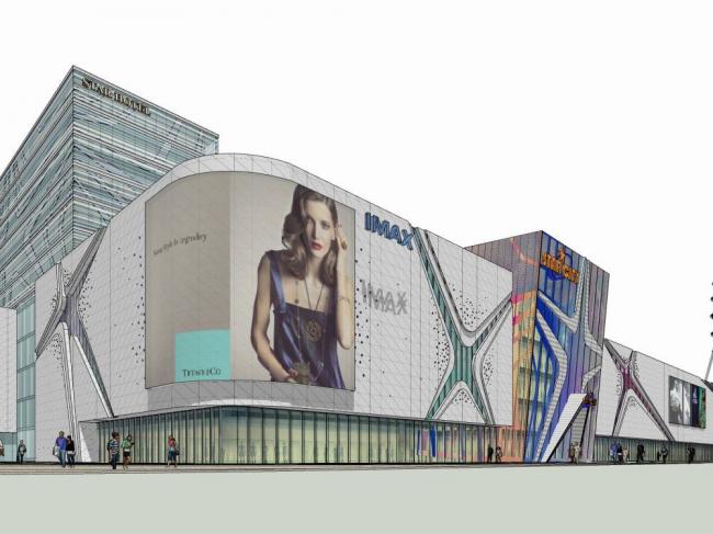 Sketchup综合体模型|多层商业综合体，办公，现代风格