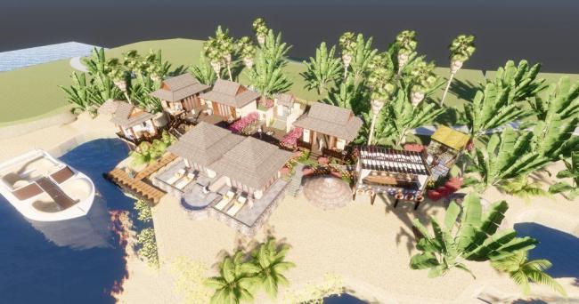 Sketchup酒店模型|酒店，民宿，东南亚风格，商业，娱乐休闲设施