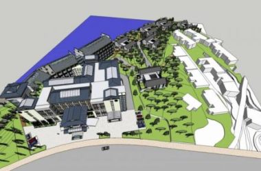 Sketchup酒店模型|多层山地酒店，新中式风格-BIM建筑网