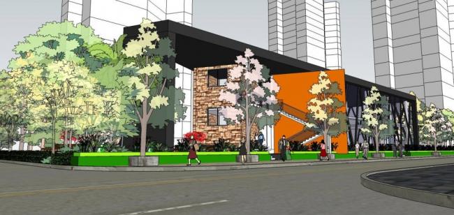 Sketchup商业模型|多层商业会所，现代风格