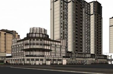 Sketchup综合体模型|沿街商业综合体，商业裙房，居住建筑，高层住宅，公寓，新古典风格-BIM建筑网