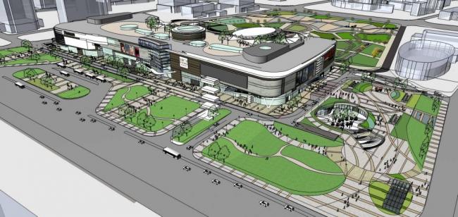 Sketchup商业模型|啤酒城商业广场，多层商场，现代风格