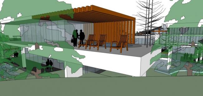 Sketchup商业模型|多层商业会所，中式风格