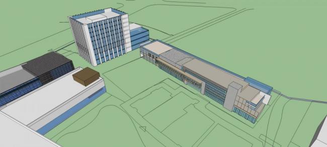 Sketchup综合体模型|泰州万达广场，高层酒店办公，多层商业裙房，商场，现代风格，商业综合体