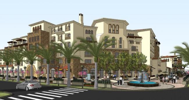 Sketchup商业模型|多层沿街商业，托斯卡纳风格，古典风格