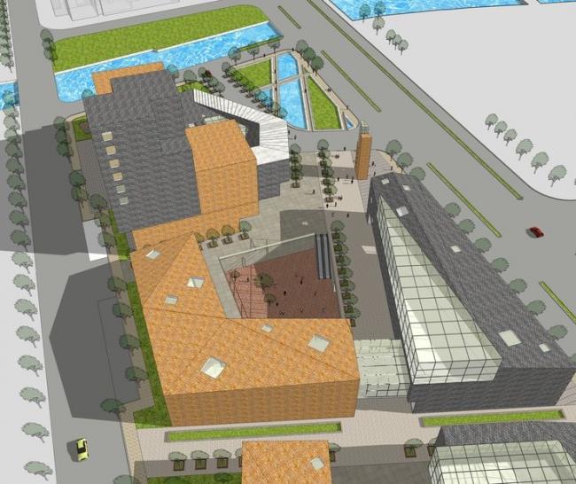 Sketchup商业模型|多层商业街，现代风格