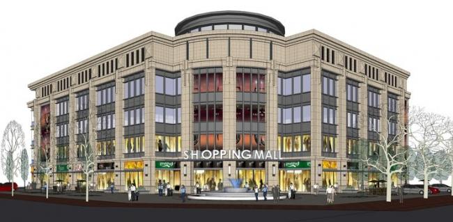 Sketchup商业模型|欧式风格，古典风格，底层商业，高层办公