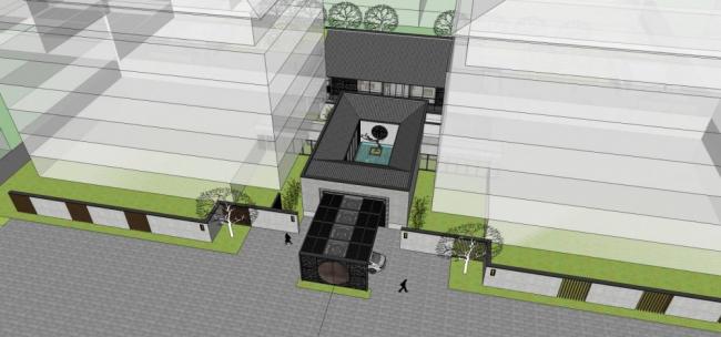 Sketchup商业模型|多层商业会所，中式风格