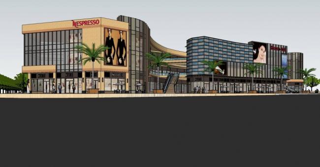 Sketchup商业模型|大型商场，多层商业建筑，现代风格
