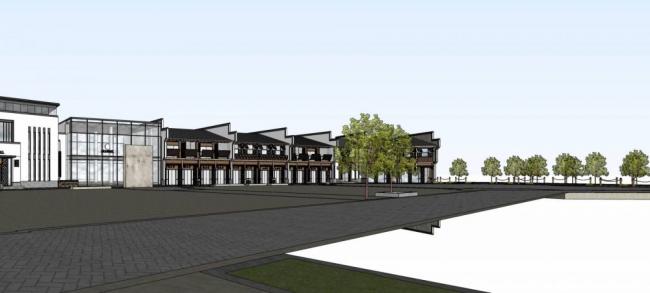 Sketchup商业模型|黄山国际黎阳老街，多层商业街，中式风格