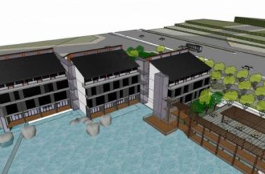 Sketchup酒店模型|武汉园林假日大酒店，多层度假酒店，中式风格-BIM建筑网