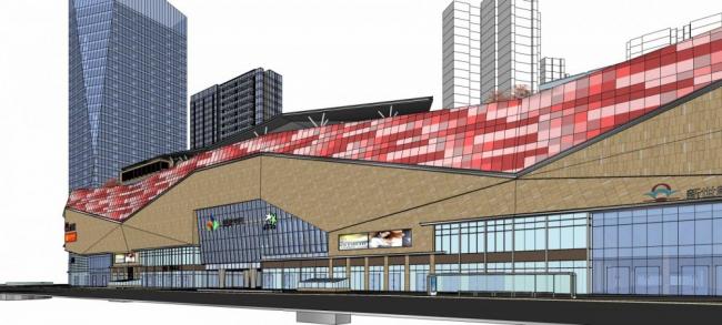 Sketchup综合体模型|多层高层混合，商业裙房，综合体，酒店办公，现代风格