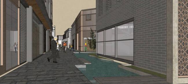 Sketchup商业模型|多层商业街，新中式风格