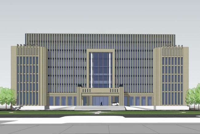 Sketchup办公模型|多层政府办公楼，行政写字楼，现代风格