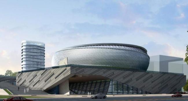 Sketchup体育馆模型|多层体育馆，舟山普陀体育中心，现代风格