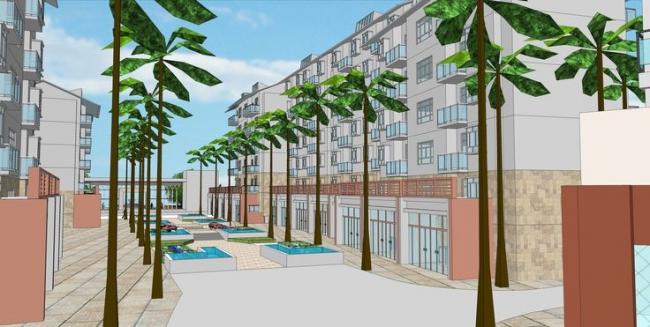 Sketchup住宅模型|多层住宅，新中式风格，居住建筑