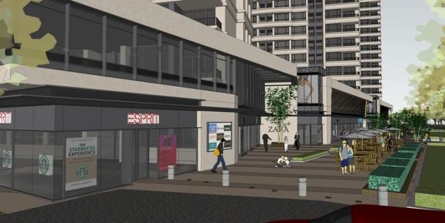 Sketchup住宅模型|高层住宅，底层商业，现代风格，居住建筑