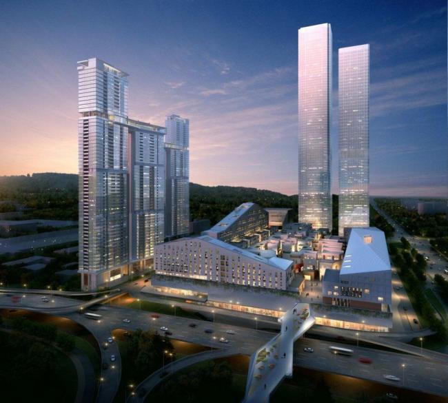 Sketchup综合体模型|超高层商业综合体，办公，写字楼，现代风格