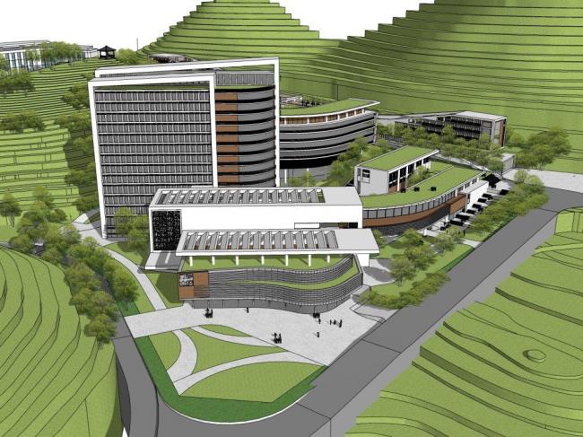 Sketchup医院模型|多层高层混合，医院，医疗建筑，现代风格