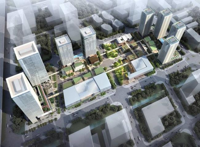 Sketchup综合体模型|多层高层混合，商业综合体，高层办公酒店，现代风格