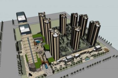 Sketchup住宅模型|高层住宅，综合小区，底层商业，居住建筑，新古典风格-BIM建筑网