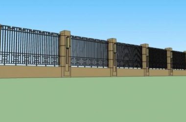 Sketchup素材模型|围墙，构件，围栏，景观素材-BIM建筑网