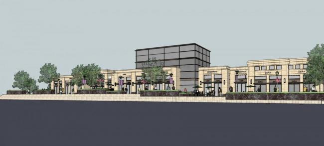 Sketchup商业模型|多层商业街，裙房，新古典风格