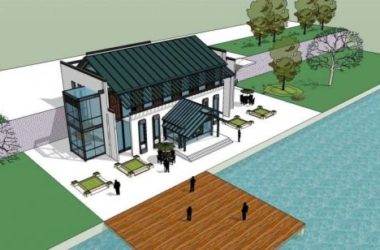 Sketchup商业模型|多层会所，商业建筑，新中式风格-BIM建筑网