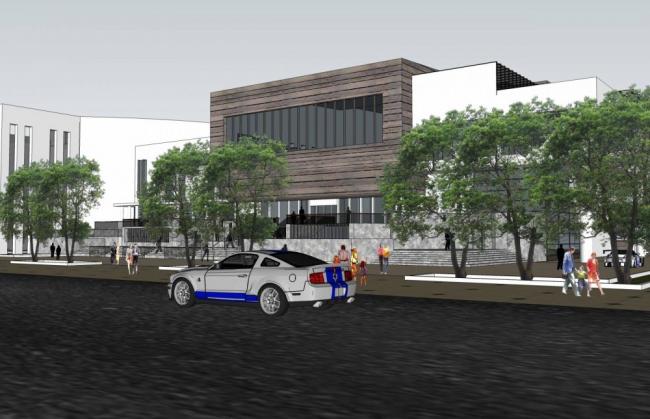 Sketchup文化模型|多层影剧院，大剧场，体育观览，文化建筑，现代风格