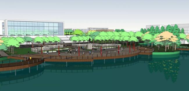 Sketchup景观模型|大学规划及景观，现代风格，教育建筑
