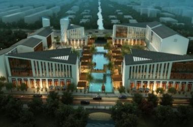 Sketchup商业模型|扬州水街，多层商业建筑，新中式风格-BIM建筑网