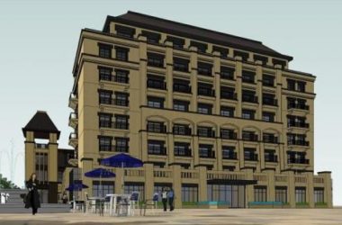 Sketchup商业模型|多层商业休闲建筑,欧洲风情小镇,西班牙,地中海-BIM建筑网