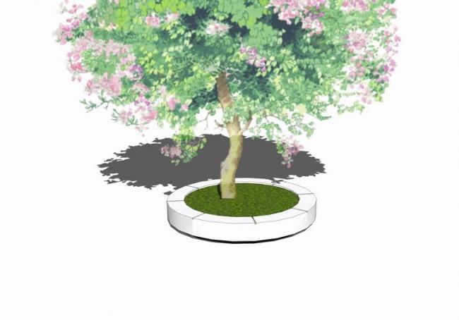 Sketchup素材模型|树池,座凳,景观素材