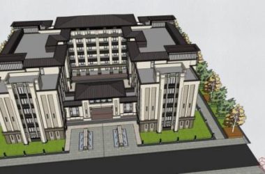 Sketchup学校模型|赖特风格教学楼，多层学校，教育建筑，古典风格-BIM建筑网