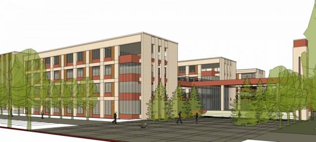 Sketchup学校模型|多层小学，幼儿园学校，现代风格，教育建筑