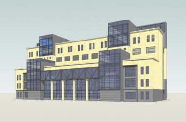 Sketchu工业厂房|现代风格，多层厂区办公楼，厂房，工业建筑-BIM建筑网