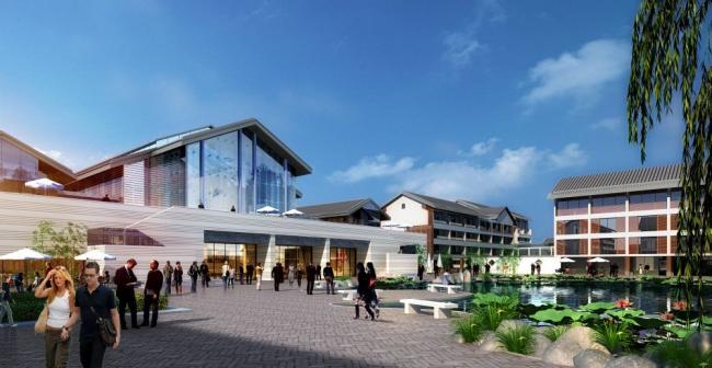 Sketchup住宅模型|多层老年公寓，中式风格，居住建筑