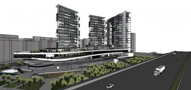 Sketchup办公模型|高层商业办公楼，写字楼，多层商业，现代风格