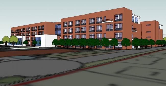 Sketchup学校模型|多层学校中学，教学楼，教育建筑，现代风格