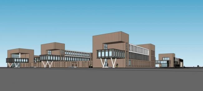 Sketchup学校模型|中海小学，多层学校教学楼，教育建筑，现代风格