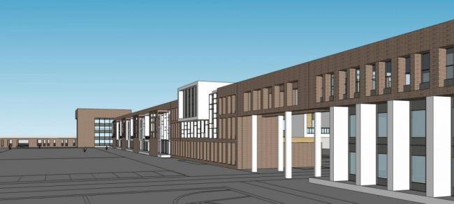 Sketchup学校模型|中海小学，多层学校教学楼，教育建筑，现代风格