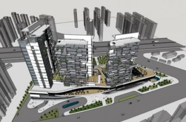 Sketchup综合体模型|多层高层混合，商业综合体，住宅，现代风格-BIM建筑网