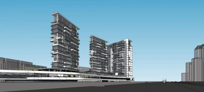 Sketchup综合体模型|多层高层混合，商业综合体，住宅，现代风格