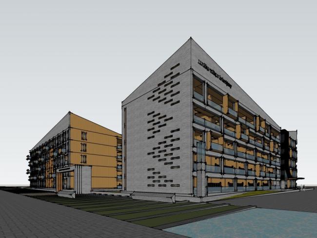 Sketchup住宅模型|多层公寓，现代风格，居住建筑