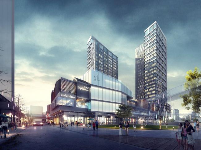 Sketchup综合体模型|多层高层混合商业综合体，高层办公，现代风格