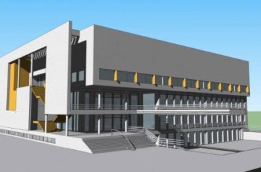 Sketchup学校模型|多层学校食堂，现代风格-BIM建筑网