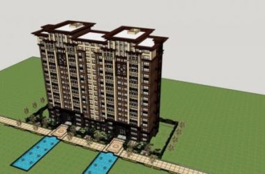 Sketchup住宅模型|小高层住宅公寓,中式风格,居住建筑-BIM建筑网